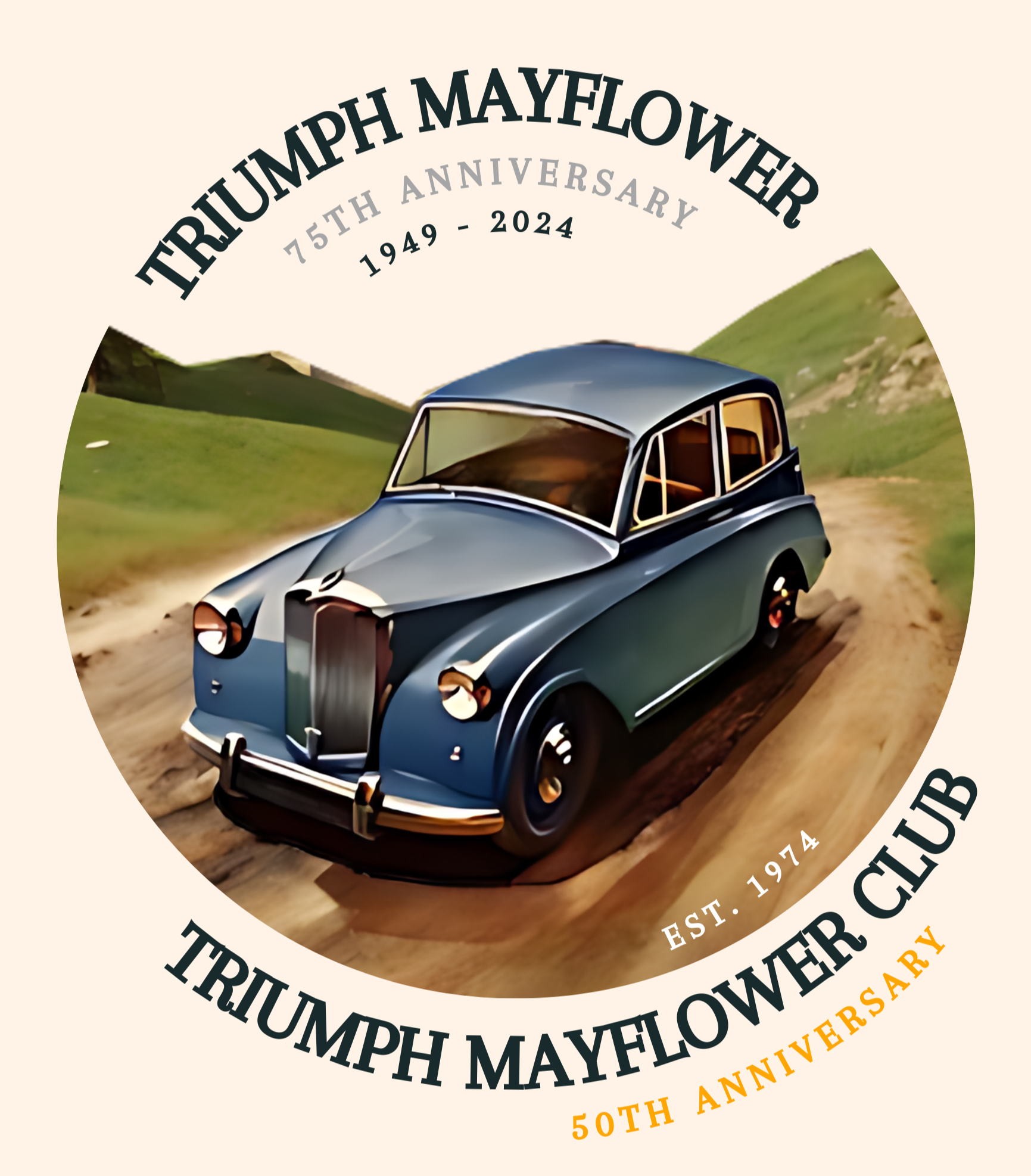 Car’s 75th Anniversary and Club’s 50th Anniversary Commemorative Logo