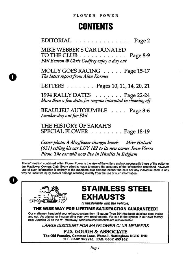 Issue 71 Contents Page