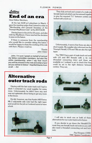 Alternative Outer Track Rods