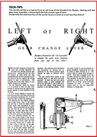 Left or Right — Gear Change Lever