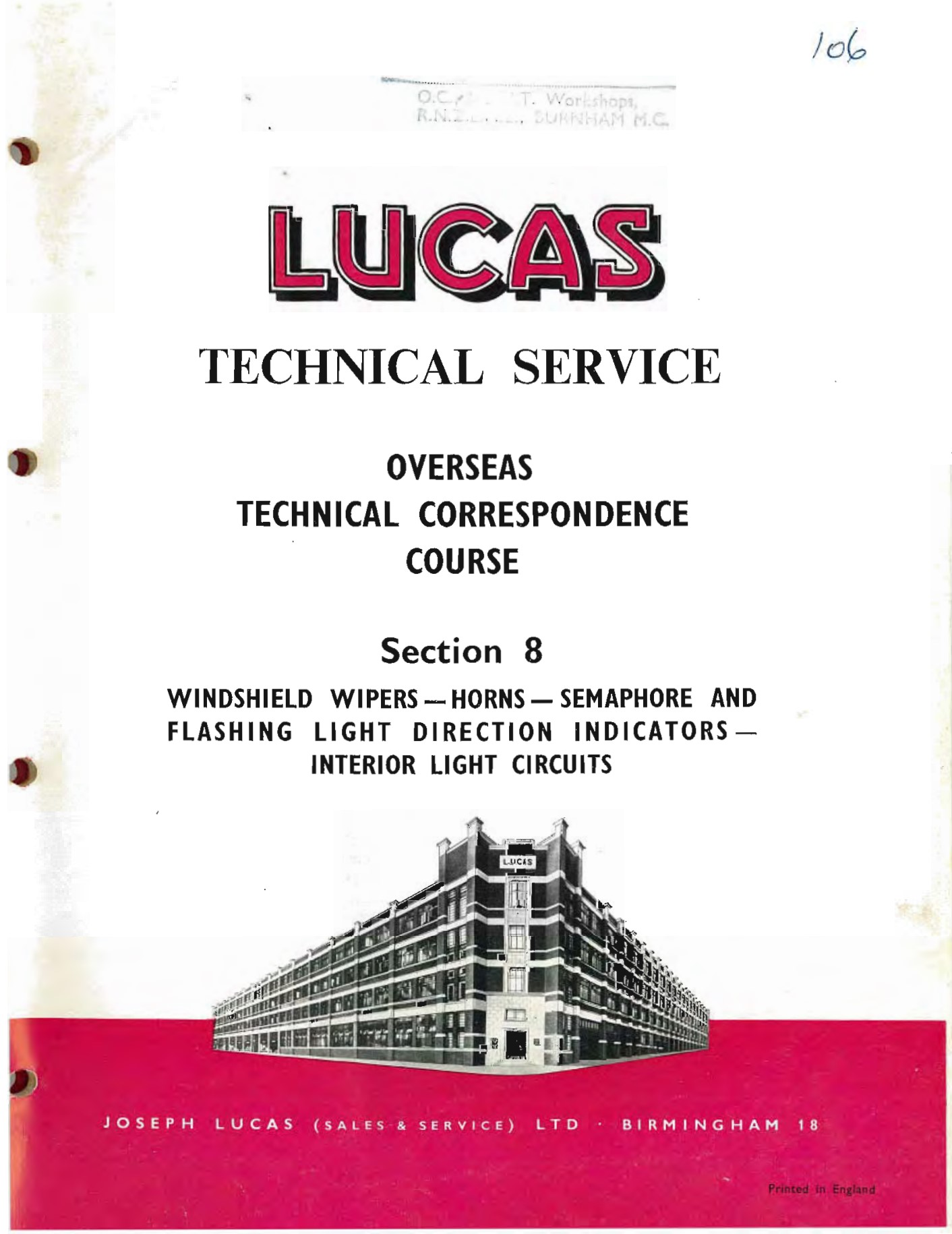 Lucas Technical Service on Wipers, Horns, and Trafficators